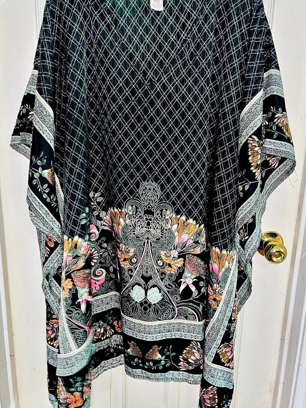 Tunic Top in Black & Multicolor